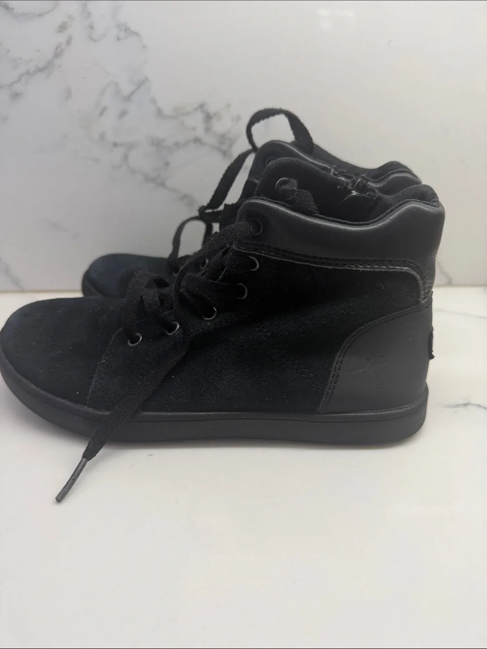 UGG Black High-Top Sneakers with Pink Accent